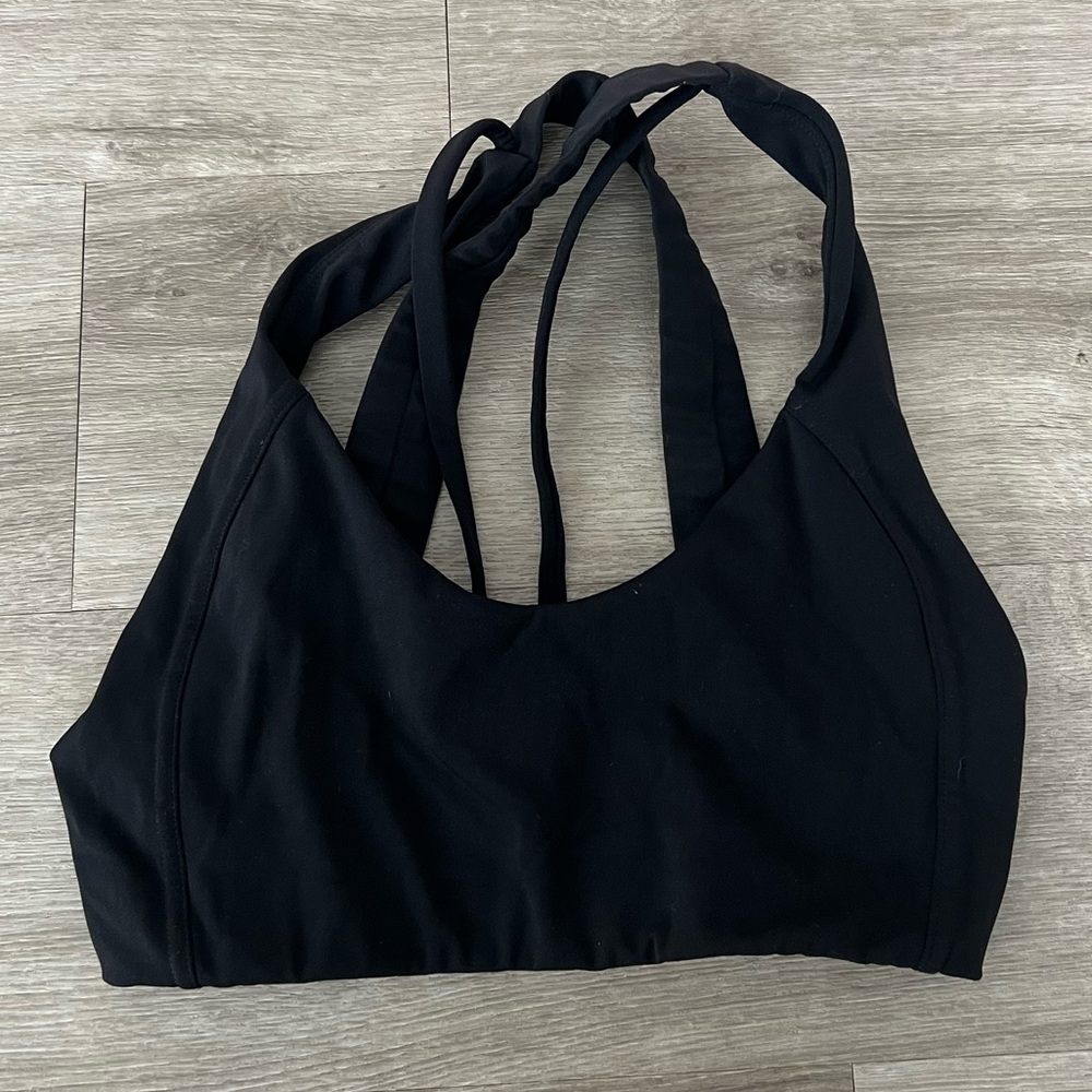 laki active open cross back sports bra
